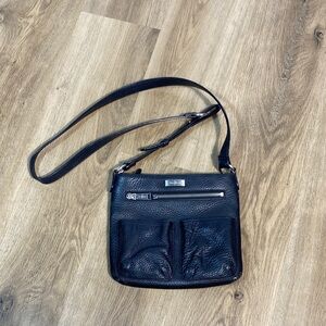 Cole Haan Black Pebbles Leather Crossbody Bag